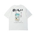 Japanese-style Retro Summer Orange Soda Printed Short Sleeve