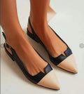 Scarpe donna Valstrend con punta a punta, suola piatta, grandi taglie, colorate e con basso tacco, eleganti e comode.