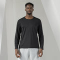 Maglietta sportiva a maniche lunghe Valstrend, traspirante, elasticizzata e a tinta unita per fitness e casual autunno-inverno