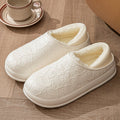 Scarpe da donna Valstrend, interne in cotone, impermeabili, con suola piatta per uso domestico e termico.