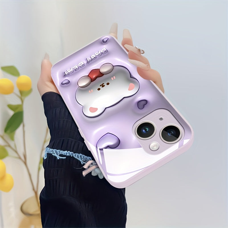 Custodia per iPhone con motivo di orsetto bianco creativo, compatibile con iPhone 15, 14, 13, 12 e altri modelli, di Valstrend shop