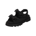 Sandali donna Valstrend stile Chanel con fiocco, piattaforma e design elegante, in tonalità neutre e materiali di qualità.