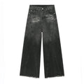 Jeans boyfriend Valstrend con design a patchwork in stile street, lavati e morbidi, con dettagli usurati e stile casual.