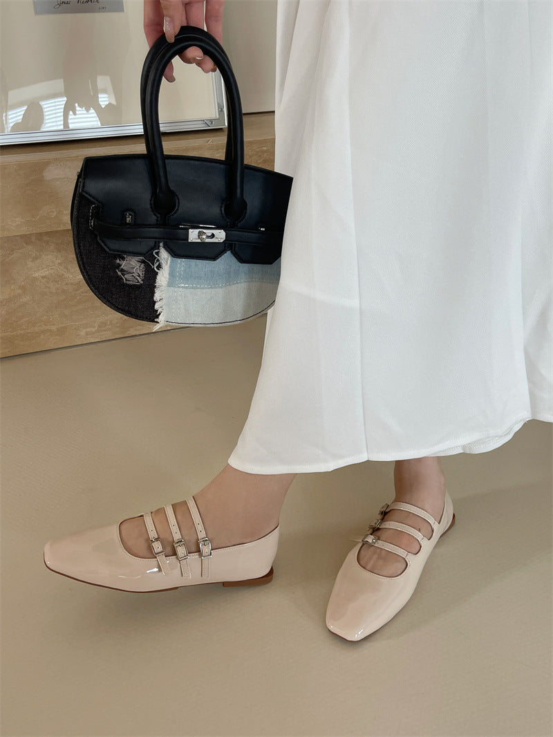 Scarpe da donna Valstrend con punta quadrata e design basso, scarpe basse eleganti e comode per ogni occasione.
