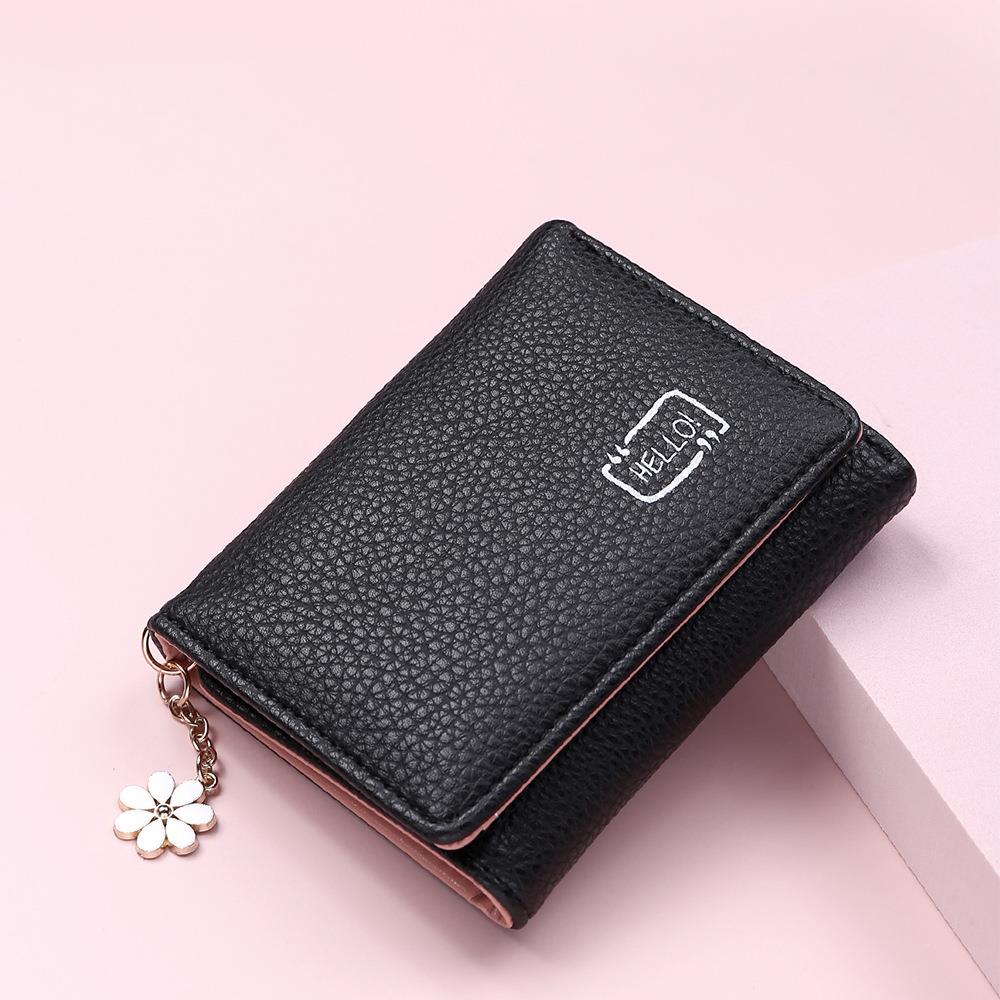 Portafoglio donna pieghevole Valstrend shop, design semplice e carino, compatto e pratico con finiture morbide.