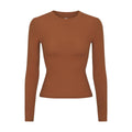 Brushed High-density Nylon Long-sleeved Bottoming Women's Single Wear