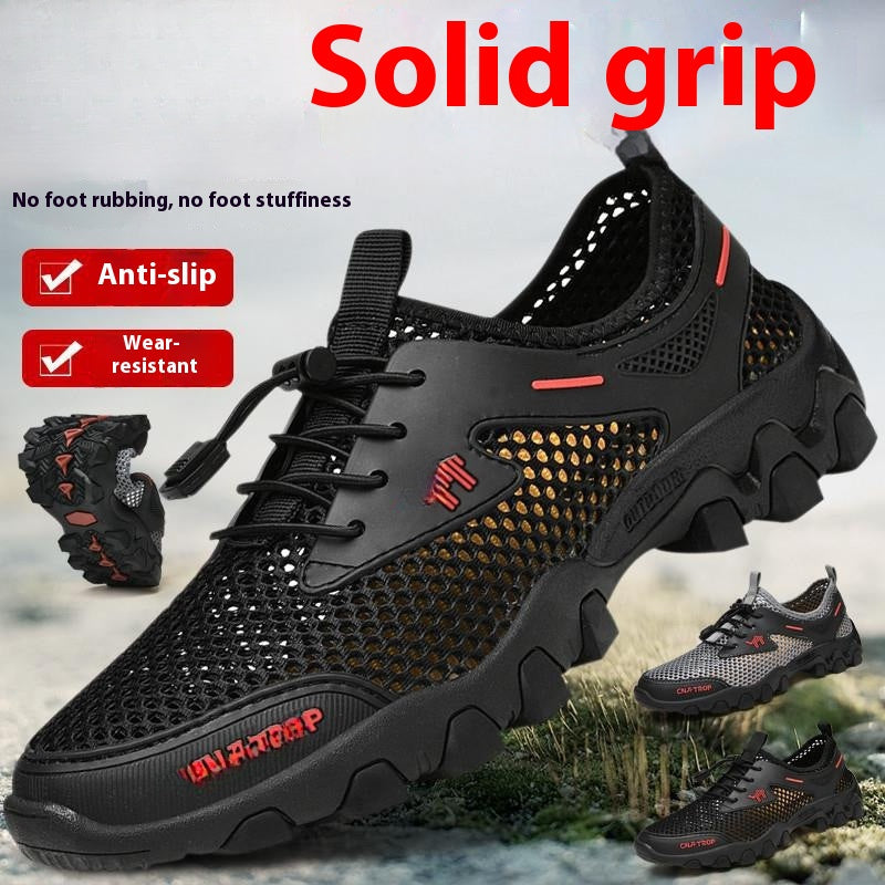 Hollow Mesh Shoes Casual Breathable Soft Bottom Non-slip