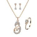 Set di gioielli con ciondolo a cuore e pietre di strass, collana e orecchini in stile bijoux Valstrend.