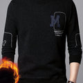 Maglione da uomo Valstrend con motivo M, collo rotondo, maniche lunghe, stile casual, tessuto in poliestere, vestibilità regolare.