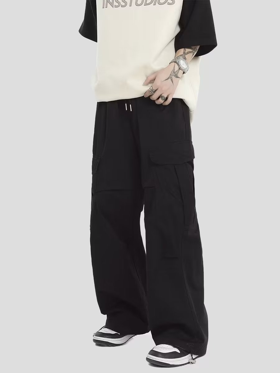 American Retro Workwear Casual Pants Loose