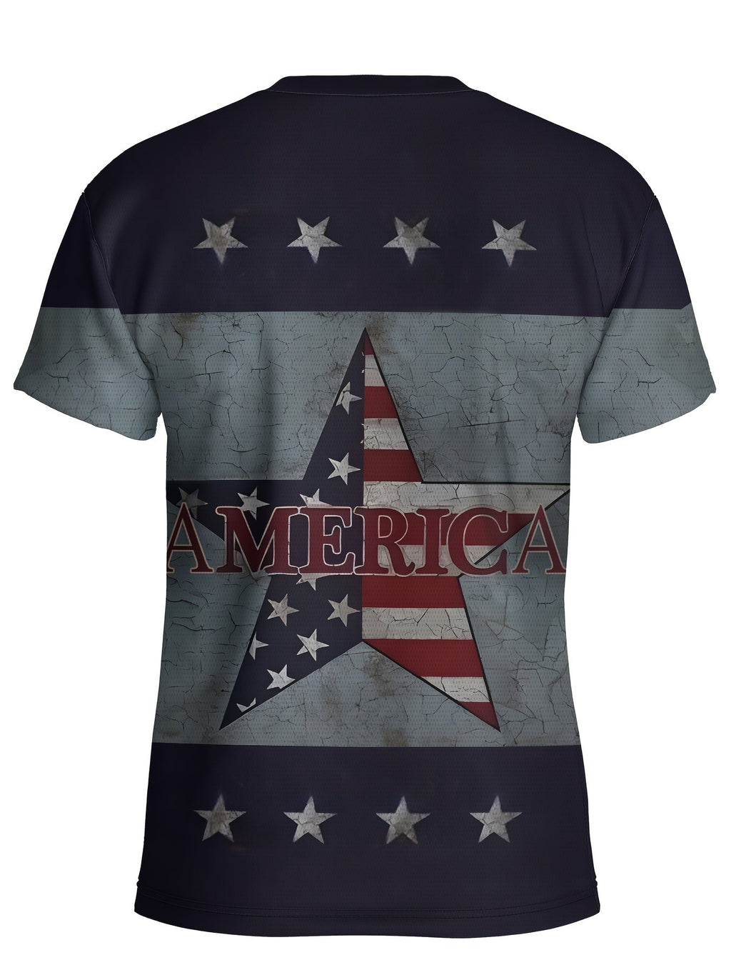 T-shirt da uomo Valstrend con stampa grafica di stelle, maniche corte, collo rotondo, tessuto leggero per l’estate all’aperto.