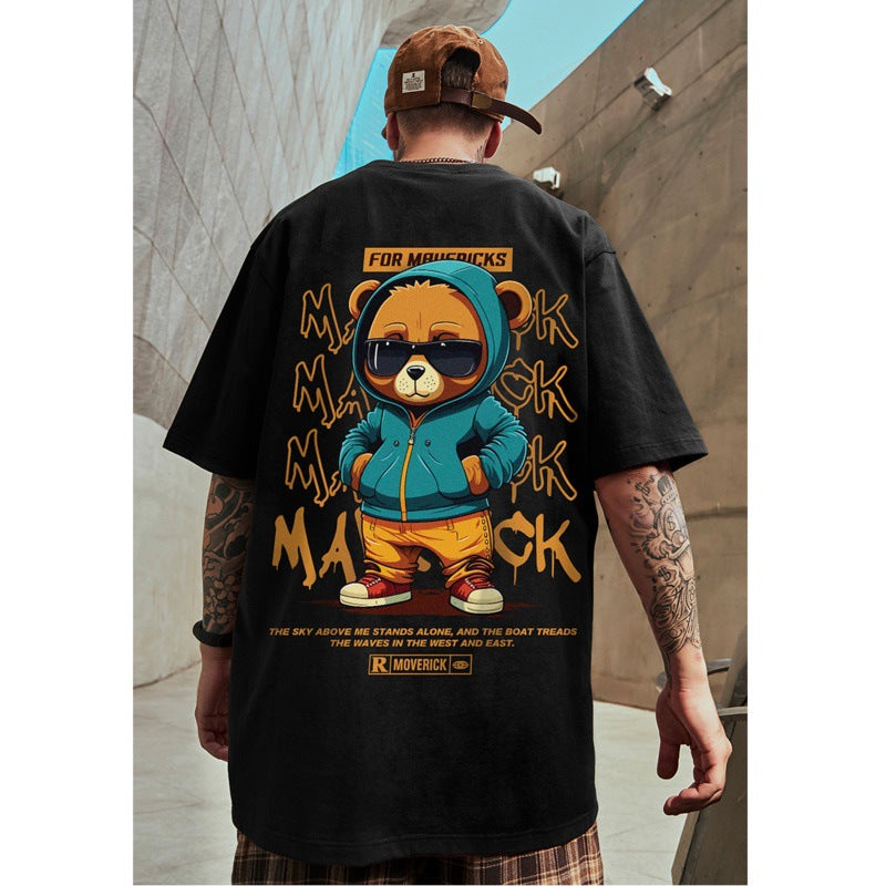 T-shirt casual in stile ins a manica corta per coppie, collo rotondo, morbido e comodo, marca Valstrend shop.