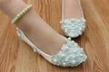 Scarpe da sposa con tacco basso Valstrend, scarpe da damigella eleganti in taglia grande per donna.