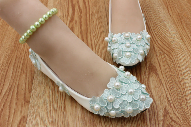 Scarpe da sposa con tacco basso Valstrend, scarpe da damigella eleganti in taglia grande per donna.