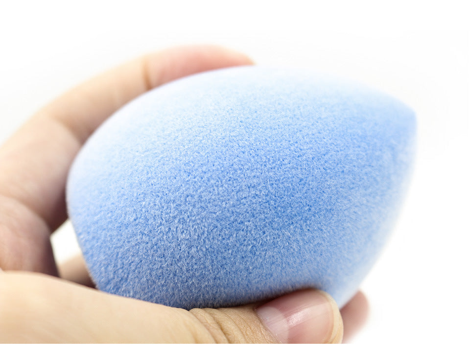Piumino per cipria Valstrend shop con motivo a goccia d'acqua blu, morbidissimo e ideale per applicare la cipria.