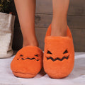 Men's And Women's Home Halloween Pumpkin Slippers