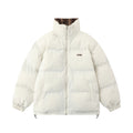Cappotto trapuntato in cotone double face con colletto a piedi di porco, stile plaid, marchio Valstrend.