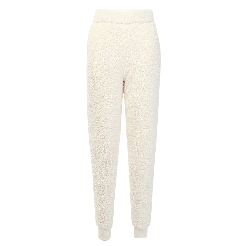 Pantaloni sportivi casual da donna in cashmere di pecora, stile street fashion, marca Valstrend shop, morbidi e eleganti.