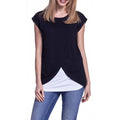 Maglietta a maniche corte colorata con collo rotondo, stile vivace e moderno, marca Valstrend shop, visibile nella foto.