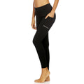 Pantaloni yoga skinny elastic high waist Valstrend Shop, tessuto elastico nero, aderenti e comodi per esercizi e relax.