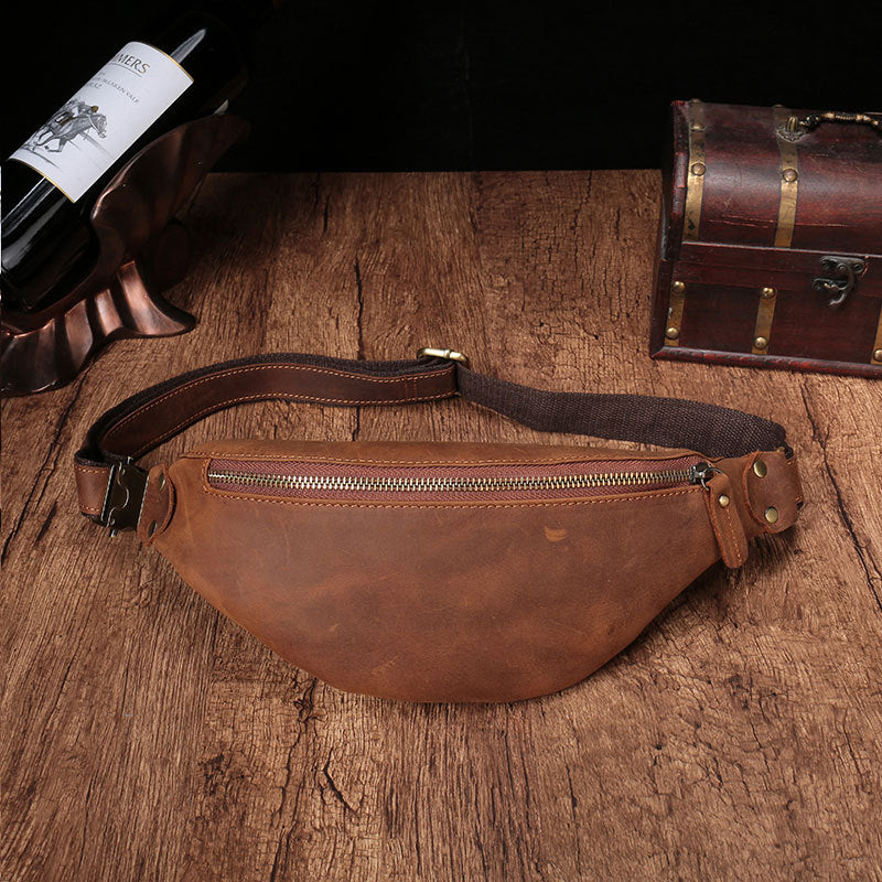 Borsa a cintura in pelle per uomo con porta cellulare, stile pratico e elegante, marca Valstrend shop.
