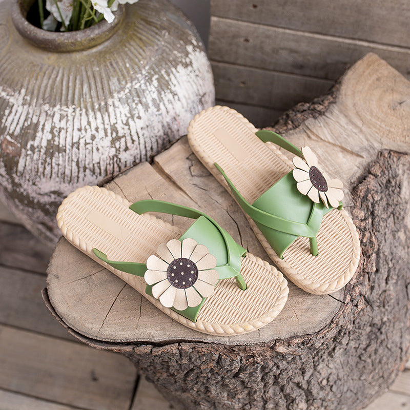Infradito femminili Valstrend con fiori primavera e estate, suola antiscivolo, adatti per esterni e moda femminile.