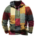 Felpa stampata primavera e autunno Valstrend con nuovo colore, morbida e comoda, vista frontale con cappuccio e design colorato.