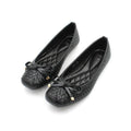 Flat Plus Size All-match Black Flat Heel Woven Pattern Scoop Women's Shoes For Four Seasons