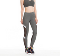 Leggings sportivi Valstrend con vita alta, due sezioni in mesh, elastici e traspiranti per yoga e fitness, aderenti e comodi.