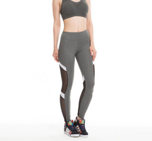Leggings sportivi Valstrend con vita alta, due sezioni in mesh, elastici e traspiranti per yoga e fitness, aderenti e comodi.