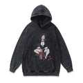 Felpa oversize con cappuccio e stile hip hop retrò, tessuto terry, marca Valstrend, vestibilità casual e comoda.