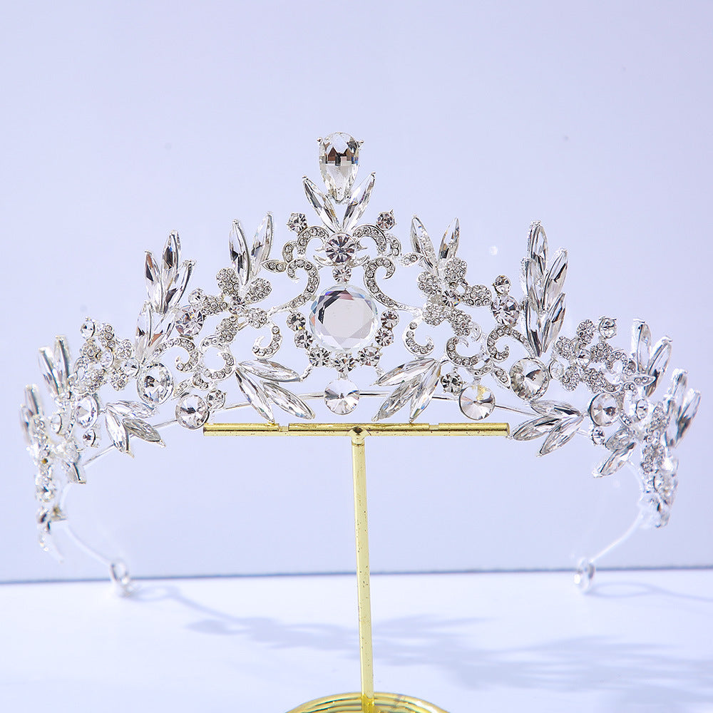 Crown Alloy Rhinestone-encrusted Adult Jewelry