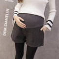 Pantaloni corti premaman Tide Mom di Valstrend Shop, in lana, con fascia sollevante per gravidanza e comfort.