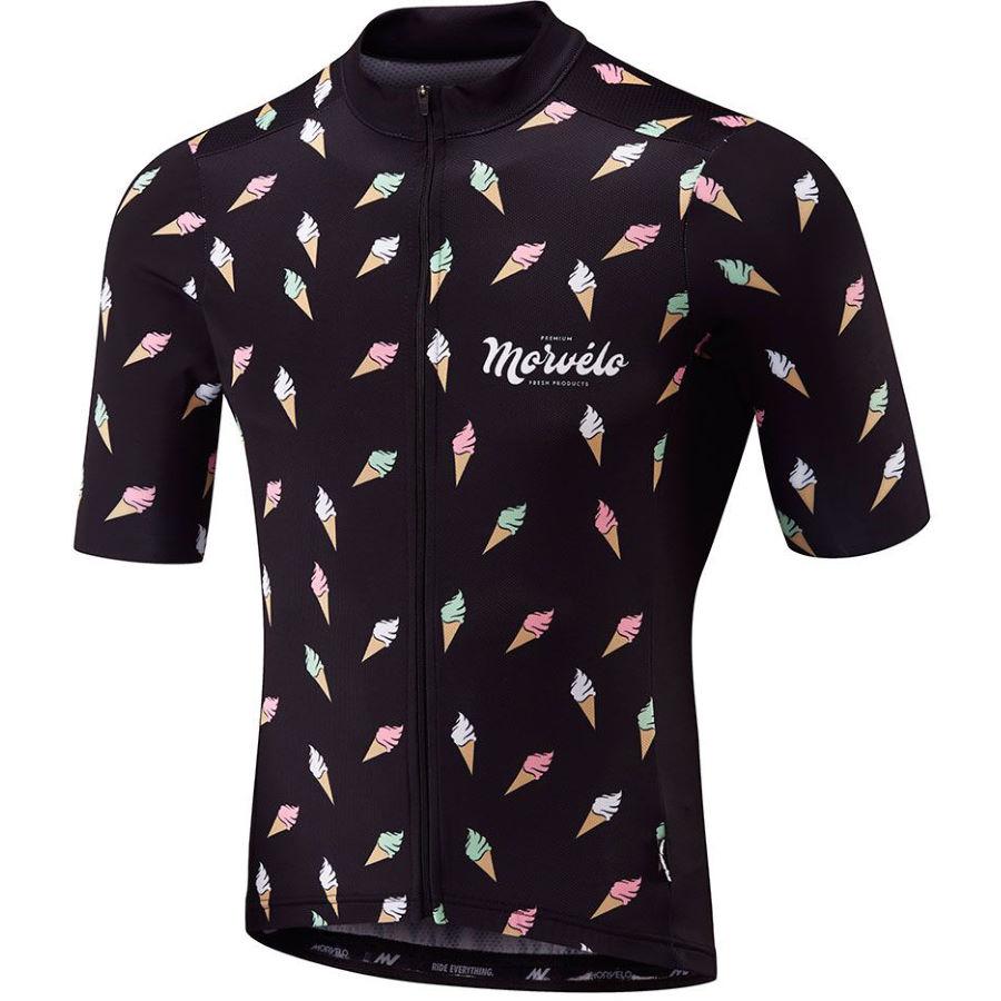 Maglietta da ciclismo IceCream Valstrend, tessuto traspirante e colorata, con dettagli riflettenti e taglio aerodinamico.