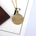 European And American Fashion Design Retro Round Jesus Bead Necklace Necklace
