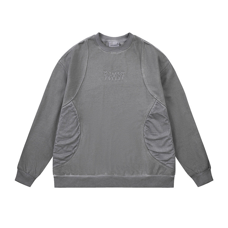 Maglione a maniche lunghe Valstrend, stile vintage American Retro Ruffian e Handsome con collo rotondo, design creativo e stile casual.
