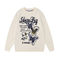 Maglione girocollo con graffiti farfalla Valstrend, stile europeo e americano, morbido e alla moda per uomo.