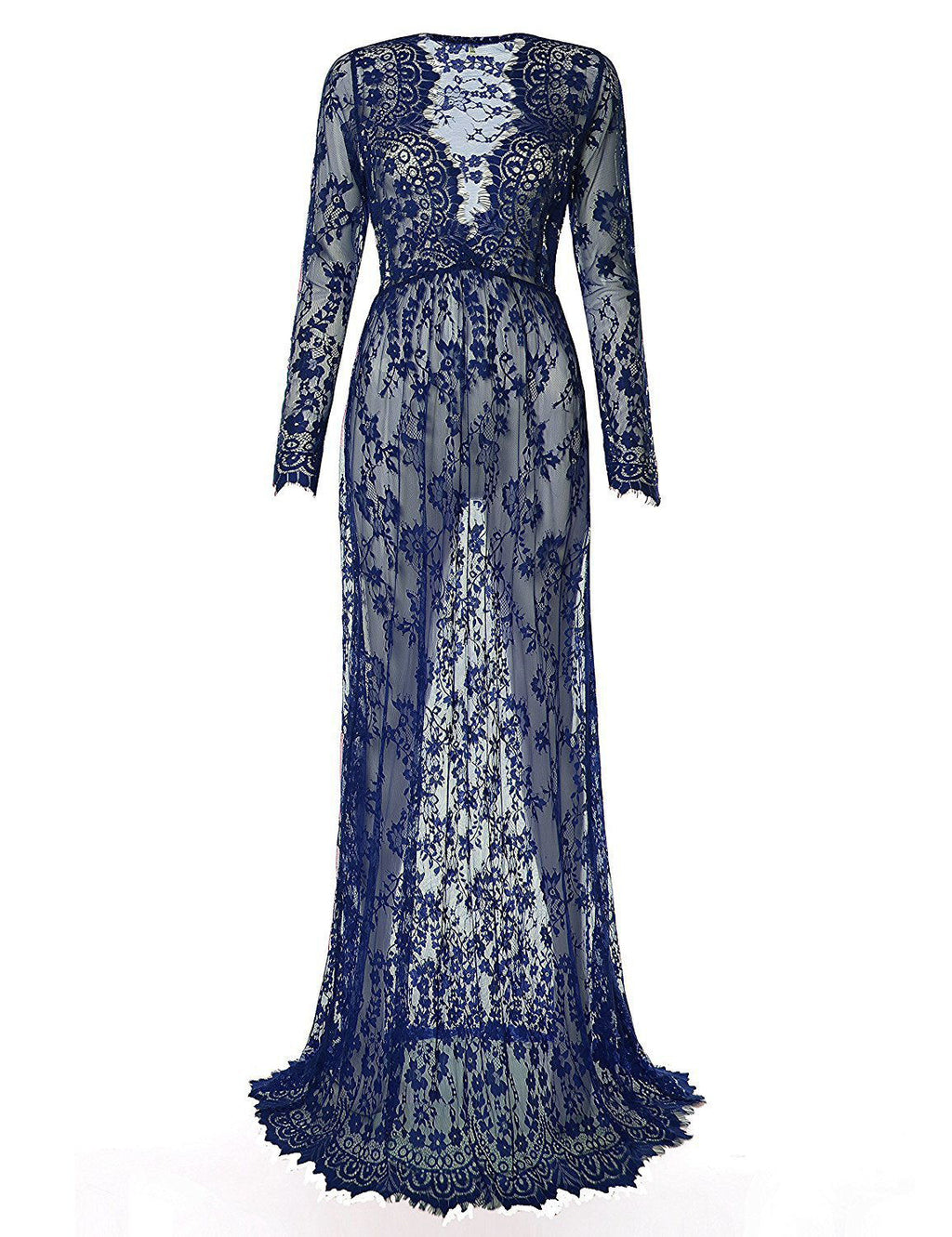 Vestito da notte premaman Valstrend con pizzo, comodo e elegante, ideale per donne in gravidanza, in tessuto morbido e traspirante.