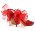 Scarpe da sposa Valstrend con fiore farfalla, tacchi a spillo puntati e cinturino, eleganti scarpe da matrimonio femminili