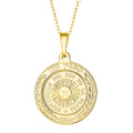 Collana retrò rotonda in rame, stile europeo e americano, donna, marca Valstrend, accessorio di moda elegante.