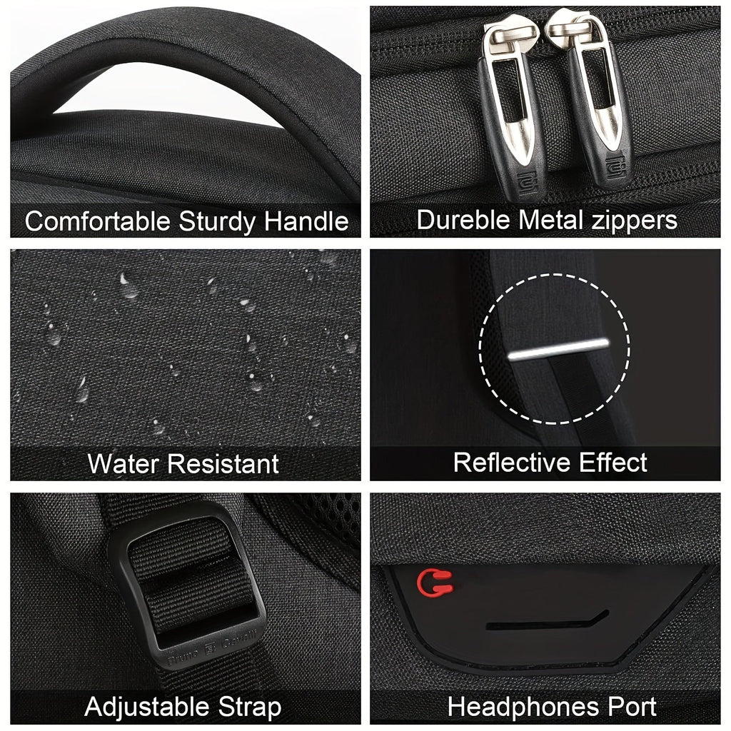 Zaino antitaccheggio slim e resistente Valstrend per laptop da 15,6 pollici, impermeabile, ideale per viaggi di lavoro.