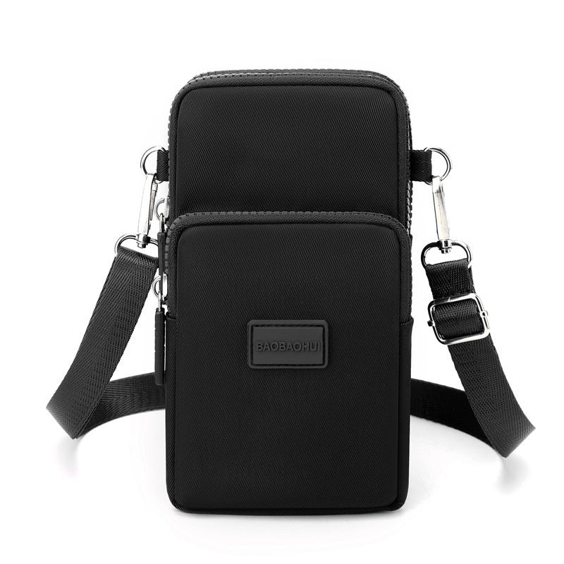 Borsa tracolla leggera in tessuto Oxford per donna, con porta telefono, stile halter, marca Valstrend.