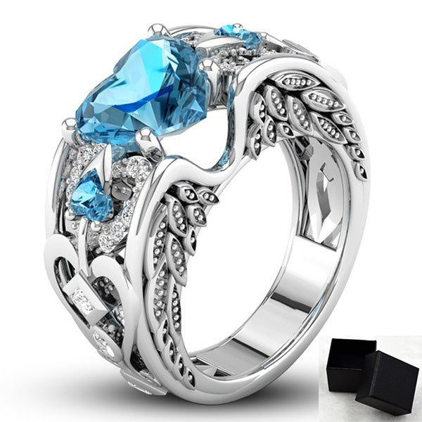 Anello di fidanzamento a cuore con rubino rosa, anello princess di Valstrend, in oro con pietra centrale brillante e dettagli eleganti