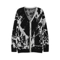 Cardigan a maglia Valstrend con motivo fiocco di neve, scollo a V e effetto strappato, morbido e caldo.