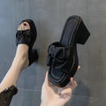 Thick Bottom Chunky Heel Waterproof Platform High Heels All-matching Slippers