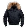 Giacca corta da uomo invernale e autunnale Valstrend, cappuccio caldo, tessuto resistente all'aperto, stile casual e pratico.