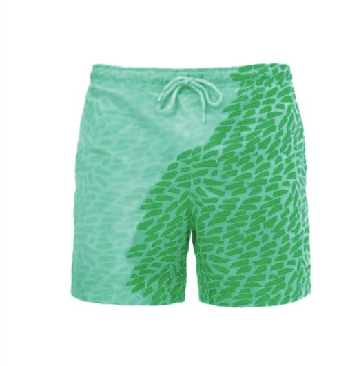 Pantaloncini da spiaggia magici cambiacolore per uomo di Valstrend, tessuto quick dry, pantaloncini da nuoto estivi e costume mare