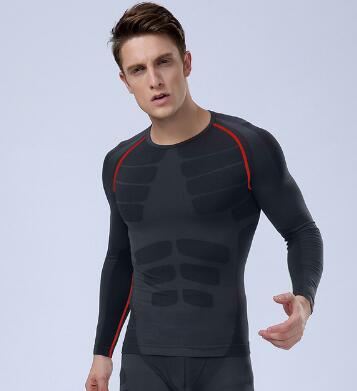 Completo da uomo Valstrend, tuta da allenamento compressiva in tessuto elastico, adatta a sport e fitness.