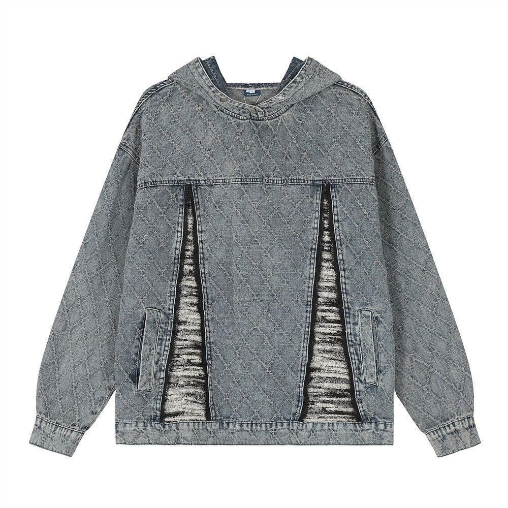 Maglione da uomo Heavy Industry washed di Valstrend, stile cowboy, con dettagli rustici e tessuto morbido.
