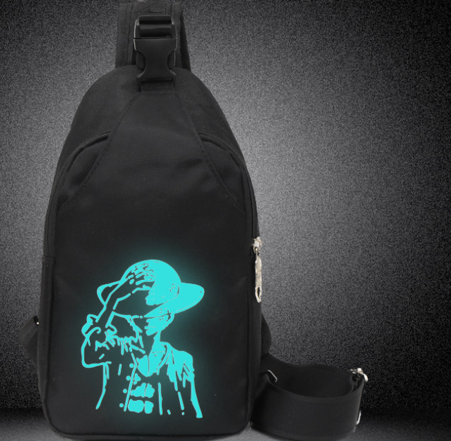 Marsupio luminoso da uomo Valstrend, con cinghia regolabile e tasche multiple, visibile in dettaglio in questa immagine.